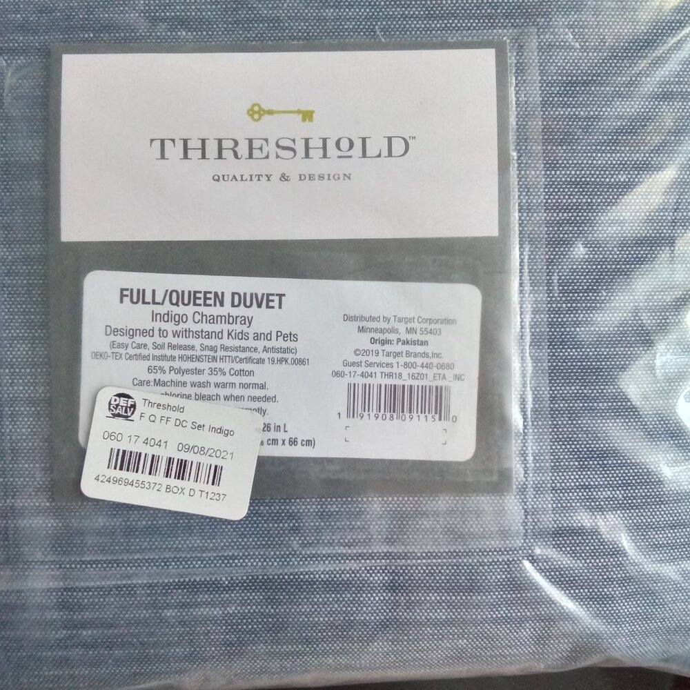 Threshold chambray indigo DUVET SET-full/queen